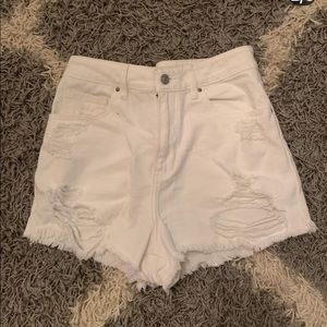Pacsun high waisted white shorts